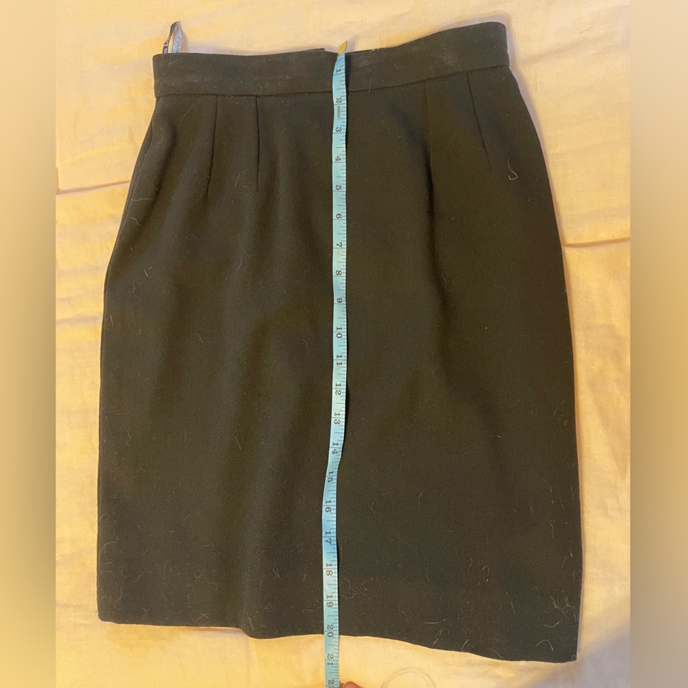 Vintage Christian Dior black silk pencil skirt size 6